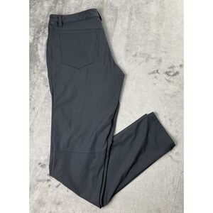 LULULEMON ABC Pants Mens 33x33 Black Obsidian Warpstreme Skinny Stretch 5 Pocket